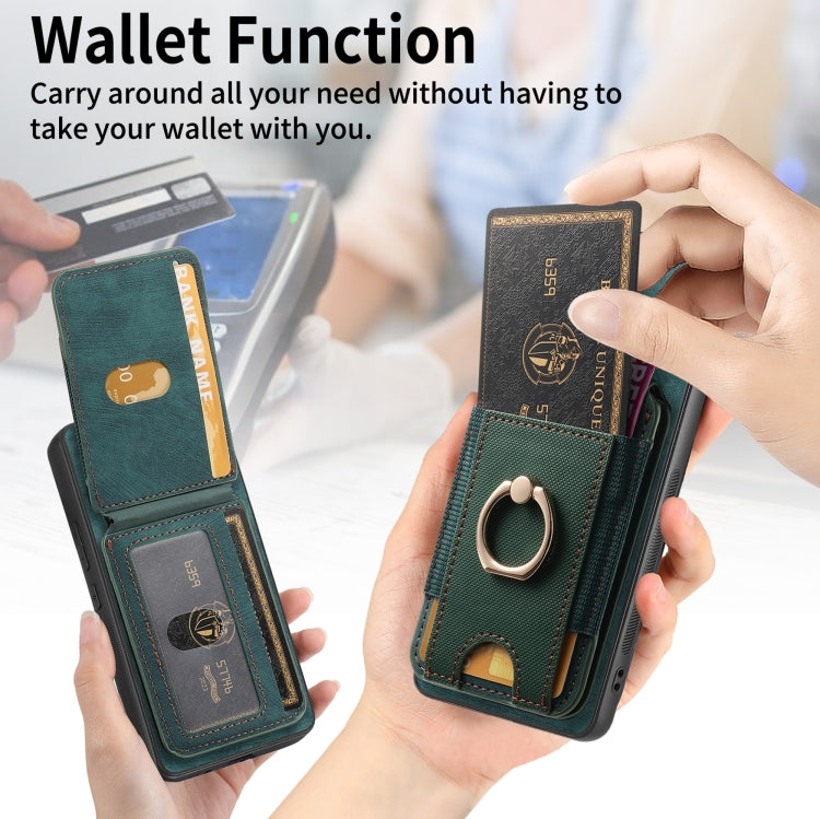 For Honor Magic7 Pro Retro Splitable Magnetic Stand Card Bag Leather Phone Case(Green) - Honor Cases by PMC TechLife | Online Shopping South Africa | PMC TechLife | Buy Now Pay Later Mobicred