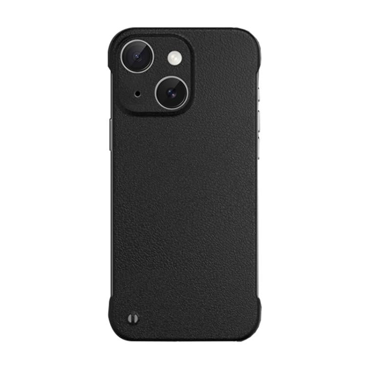 For iPhone 14 Frameless Litchi Texture PC Phone Case(Graphite Black) - iPhone 14 Cases by PMc TechLife | Online Shopping South Africa | PMc TechLife | Buy Now Pay Later Mobicred