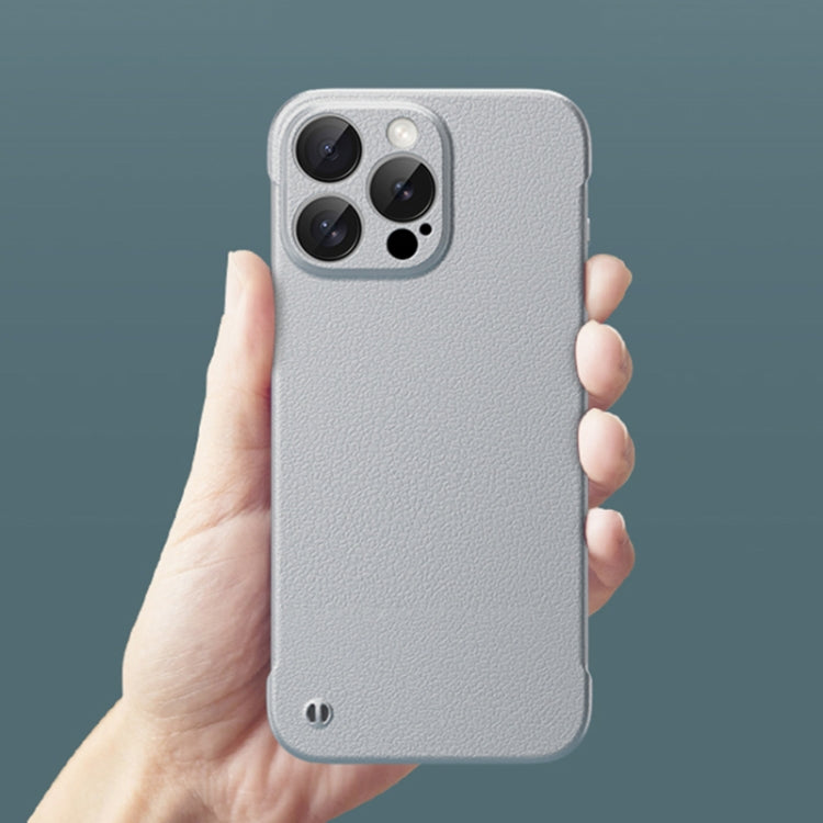 For iPhone 16 Frameless Litchi Texture PC Phone Case(Light Yellow) - iPhone 16 Cases by PMc TechLife | Online Shopping South Africa | PMc TechLife | Buy Now Pay Later Mobicred