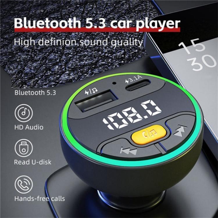 C9 Digital Display FM Transmitter Multifunctional Bluetooth Car MP3 Player USB Type-C Charger - Car Charger by PMC TechLife | Online Shopping South Africa | PMC TechLife | Buy Now Pay Later Mobicred