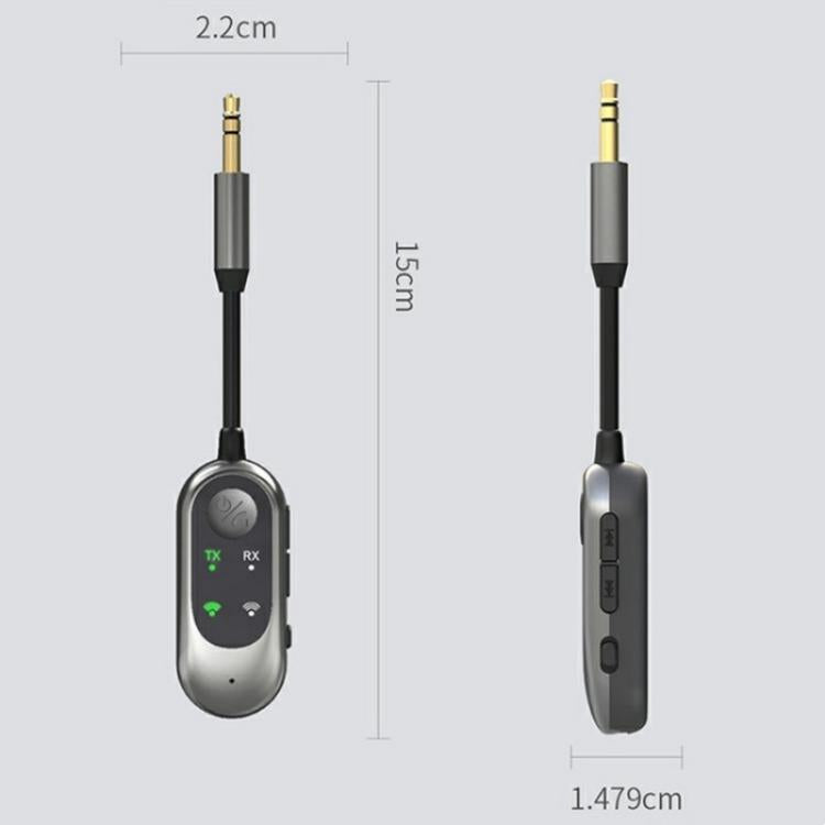 W10 Car Stereo Wireless Connection Audio Adapter 2 in 1 Car Bluetooth 5.3 Receiver Transmitter - Bluetooth Adapters by PMc TechLife | Online Shopping South Africa | PMc TechLife | Buy Now Pay Later Mobicred