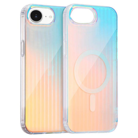 For iPhone 16e Laser Engraved Texture MagSafe Phone Case(Vertical Stripes) - iPhone 16e Cases by PMC Jewellery | Online Shopping South Africa | PMC Jewellery | Buy Now Pay Later Mobicred