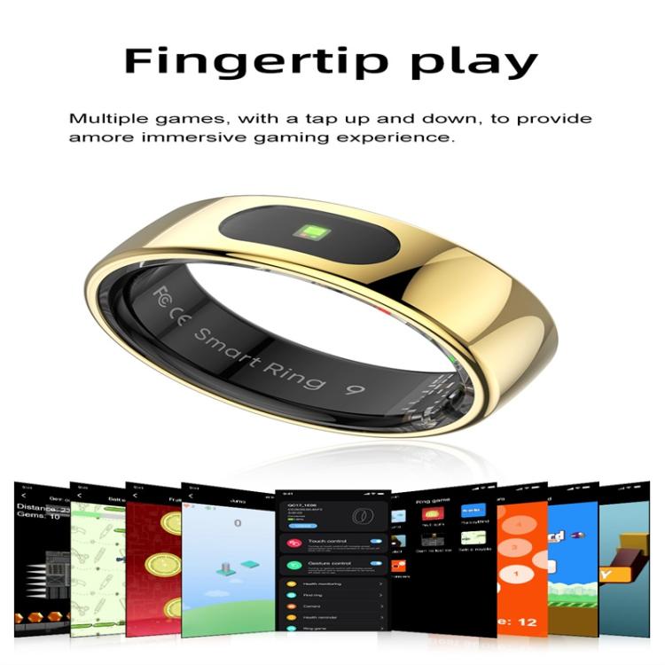 R08 SIZE 8 Smart Ring, Support Heart Rate / Blood Oxygen / Sleep / Multiple Sports Modes(Gold) - free shipping - PMC TechLife - Order now!