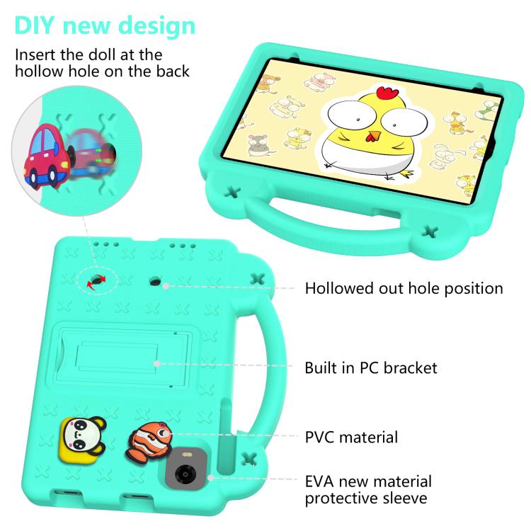 For Alldocube iPlay 60 Mini Pro Handle Kickstand Children EVA Shockproof Tablet Case(Mint Green) - CUBE by PMC TechLife | Online Shopping South Africa | PMC TechLife | Buy Now Pay Later Mobicred