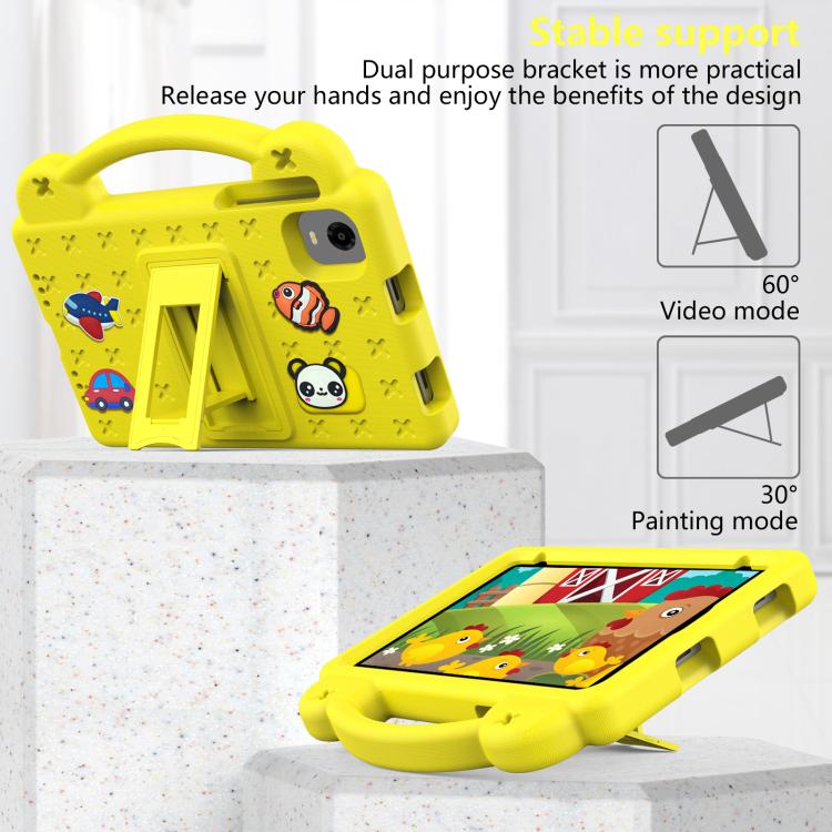 For Alldocube iPlay 60 Mini Pro Handle Kickstand Children EVA Shockproof Tablet Case(Yellow) - CUBE by PMC TechLife | Online Shopping South Africa | PMC TechLife | Buy Now Pay Later Mobicred