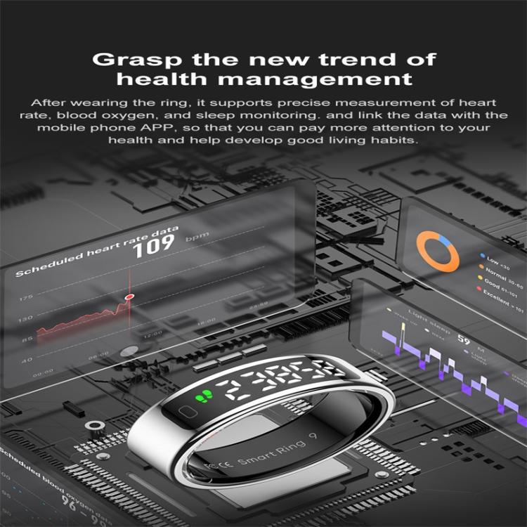R11 SIZE 8 Smart Ring, Support Heart Rate / Blood Oxygen / Sleep / Multiple Sports Modes(Rose Gold) - free shipping - PMC TechLife - Order now!