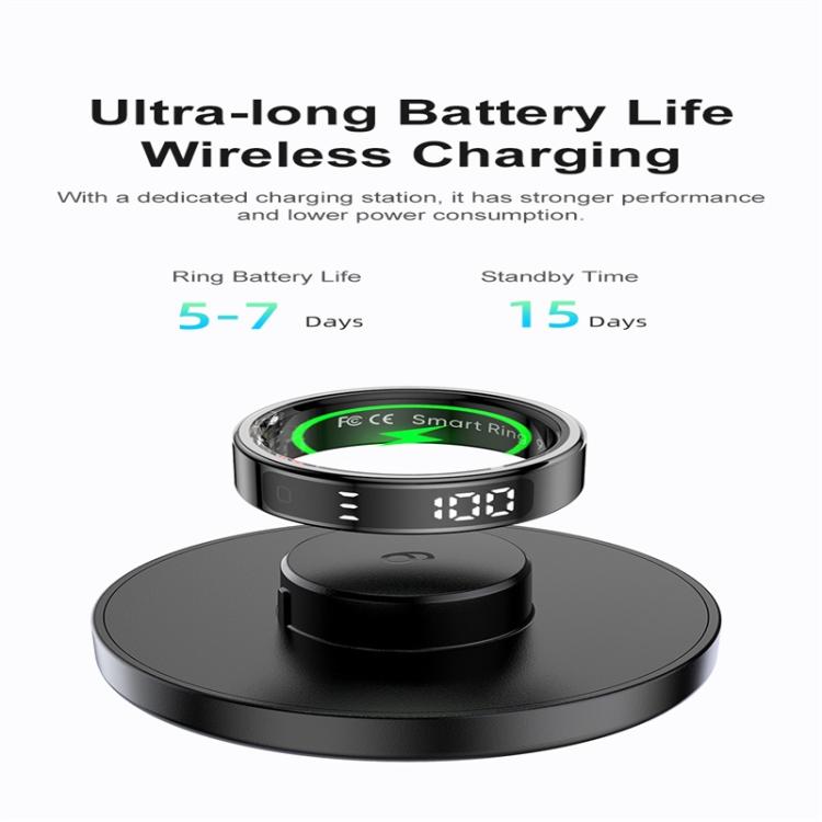 R11 SIZE 9 Smart Ring, Support Heart Rate / Blood Oxygen / Sleep / Multiple Sports Modes(Silver) - free shipping - PMC TechLife - Order now!