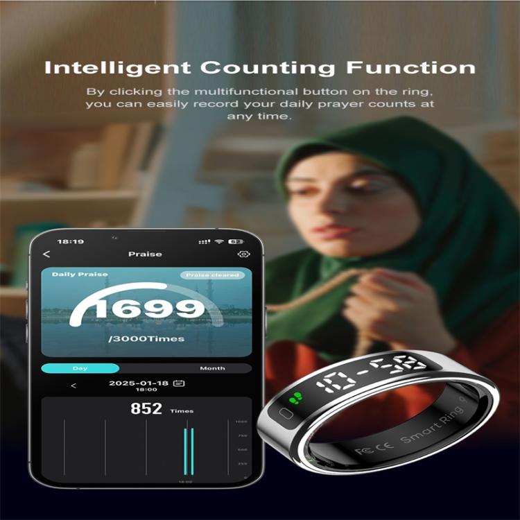R11 SIZE 13 Smart Ring, Support Heart Rate / Blood Oxygen / Sleep / Multiple Sports Modes(Silver) - free shipping - PMC TechLife - Order now!