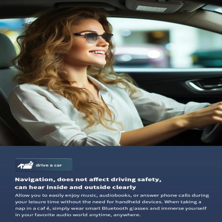 GS06 Smart Glasses, Support AI Smart Chip / Bluetooth Call / Outdoor Sports(Gold) - free shipping - PMC TechLife - Order now!