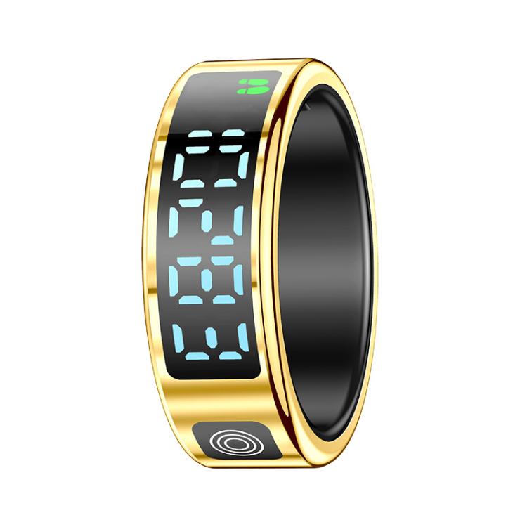 SR08 SIZE 8 Smart Ring, Support Hand Gestures Control / Health Monitoring / Multiple Sports Modes(Gold) - free shipping - PMc TechLife - Order now!