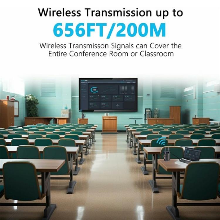 VRRIIS 097 4K HD Video HDMI Wireless Extender Kit Audio Video Wireless Transmitter Receiver, Plug:US Plug - Adapter by PMc TechLife | Online Shopping South Africa | PMc TechLife | Buy Now Pay Later Mobicred