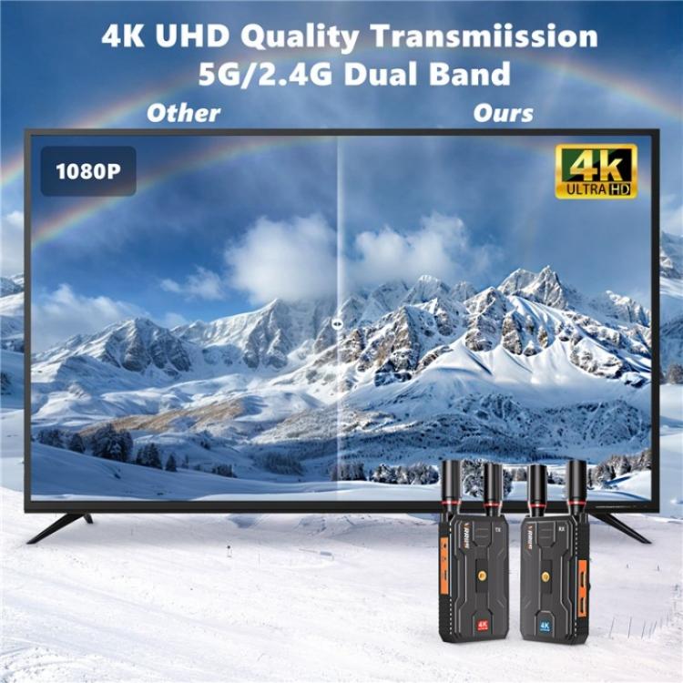 VRRIIS 097PRO Outdoor Live Streaming Audio Video Wireless Transmitter Receiver 4K HD Extender, Plug:UK Plug - Adapter by PMc TechLife | Online Shopping South Africa | PMc TechLife | Buy Now Pay Later Mobicred