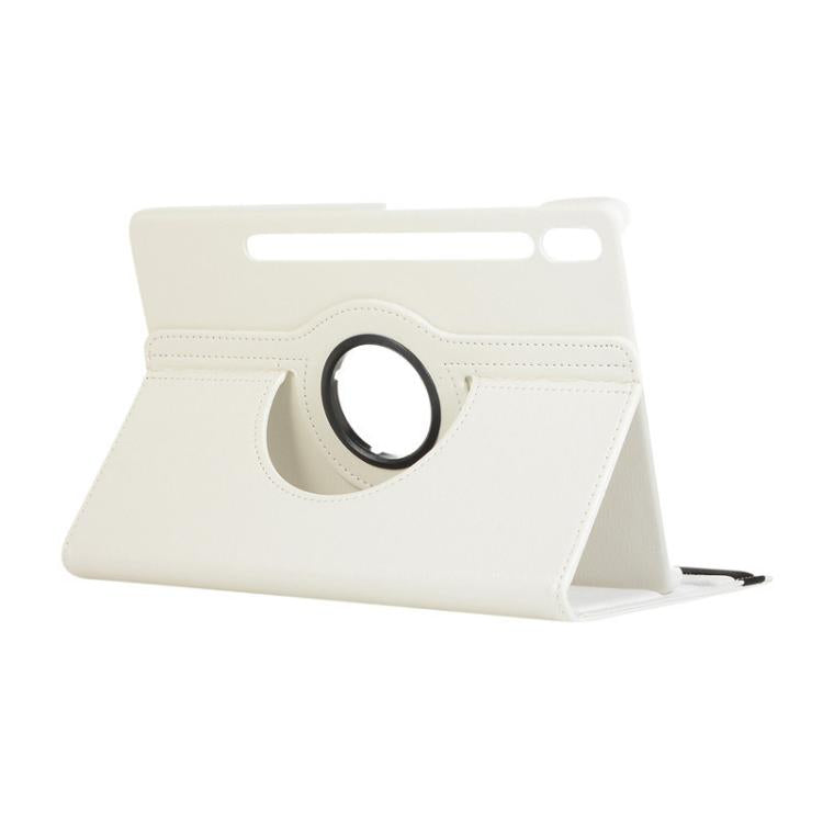 For Samsung Galaxy Tab S10+ / S9 FE+ / S9+ ENKAY 360 Degree Rotation Litchi Leather Smart Tablet Case(White) - free shipping - PMc TechLife - Order now!