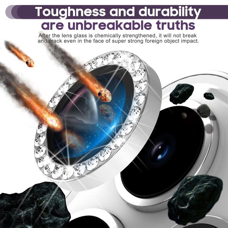For iPhone 17 Air Kalebol Individual Camera Lens Diamond Ring Protector(Silver) - iPhone 17 Air Tempered Glass by Kalebol | Online Shopping South Africa | PMC TechLife | Buy Now Pay Later Mobicred
