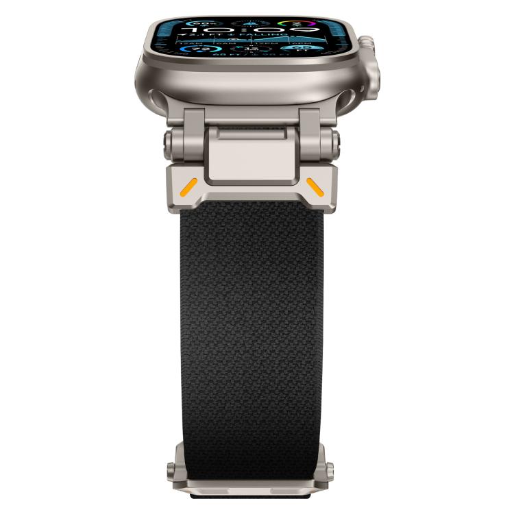 For Apple Watch 46mm / 49mm / 45mm / 44mm Explorer Polyester Nylon Watch Band(Titanium Black) - free shipping - PMC TechLife - Order now!