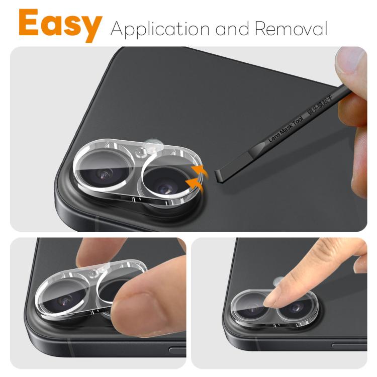 For iPhone 17 2pcs NORTHJO Camera Lens Protector 3D HD Tempered Glass Film(Clear) - iPhone 17 Tempered Glass by NORTHJO | Online Shopping South Africa | PMC TechLife | Buy Now Pay Later Mobicred