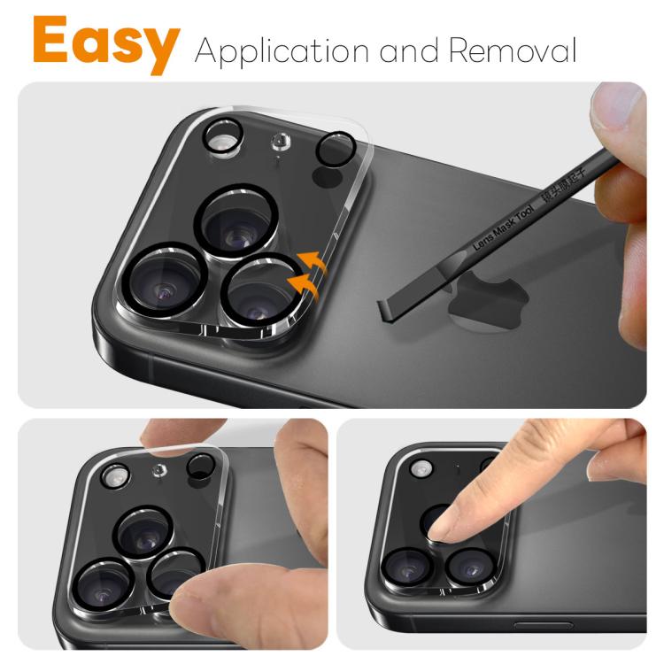 For iPhone 17 Pro Max 2pcs NORTHJO Camera Lens Protector 3D Night Shot Tempered Glass Film(Black) - iPhone 17 Pro Max Tempered Glass by NORTHJO | Online Shopping South Africa | PMC TechLife | Buy Now Pay Later Mobicred