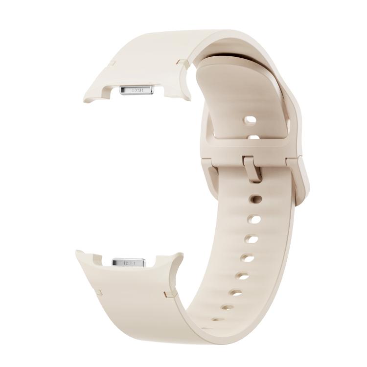 For Samsung Galaxy Watch8 / Watch8 Classic Solid Color Stitched Silicone Watch Band, Size:S(Starlight) - free shipping - PMC TechLife - Order now!
