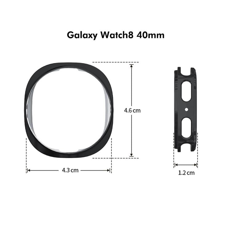 For Samsung Galaxy Watch8 40mm ENKAY Hat-Prince Full Coverage Electroplated Soft TPU Case with Screen Protection(Black) - free shipping - PMC TechLife - Order now!