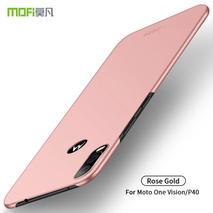 MOFI Frosted PC Ultra-thin Hard Case for Moto P40/One Vision(Rose gold) - Motorola Cases by MOFI | Online Shopping South Africa | PMC Jewellery