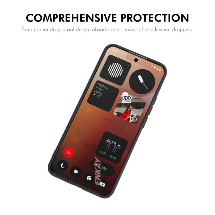 For Nothing Phone 3 ENKAY Liquid Silicone Soft Shockproof Phone Case(Black) - free shipping - PMC TechLife - Order now!