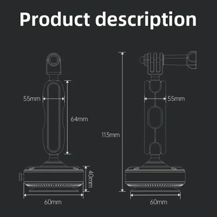 DJ-1  Car Mount Aluminum Alloy Action Camera Holder Electric Vacuum Suction Cup Bracket - free shipping - PMC TechLife - Order now!
