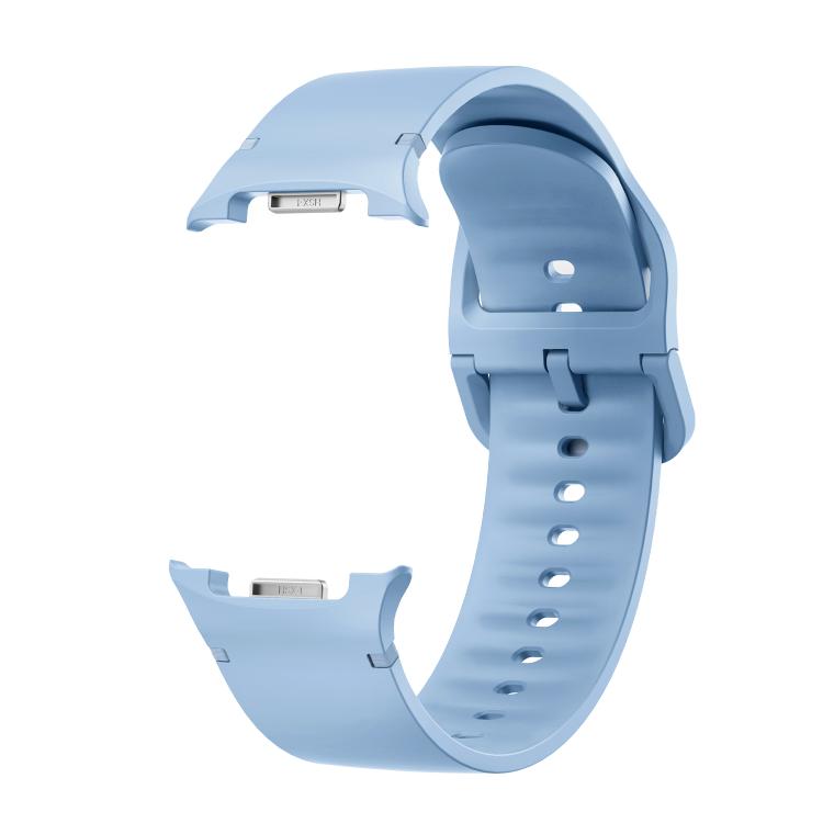For Samsung Galaxy Watch8 44mm Speed Bezel and Solid Color Stitched Silicone Watch Band(Light Blue Silver) - free shipping - PMC TechLife - Order now!
