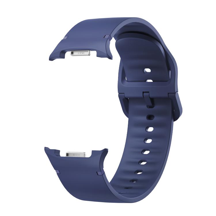 For Samsung Galaxy Watch8 44mm Speed Bezel and Solid Color Stitched Silicone Watch Band(Midnight Blue Silver) - free shipping - PMC TechLife - Order now!