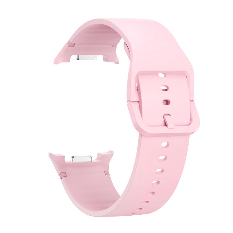 For Samsung Galaxy Watch8 40mm Speed Bezel and Solid Color Stitched Silicone Watch Band(Light Pink Silver) - free shipping - PMC TechLife - Order now!