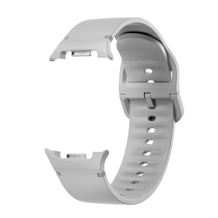 For Samsung Galaxy Watch8 40mm Speed Bezel and Solid Color Stitched Silicone Watch Band(Gray Black) - free shipping - PMC TechLife - Order now!