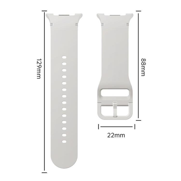 For Samsung Galaxy Watch8 44mm Diamond Bezel and Solid Color Stitched Silicone Watch Band(Light Blue Silver) - free shipping - PMC TechLife - Order now!
