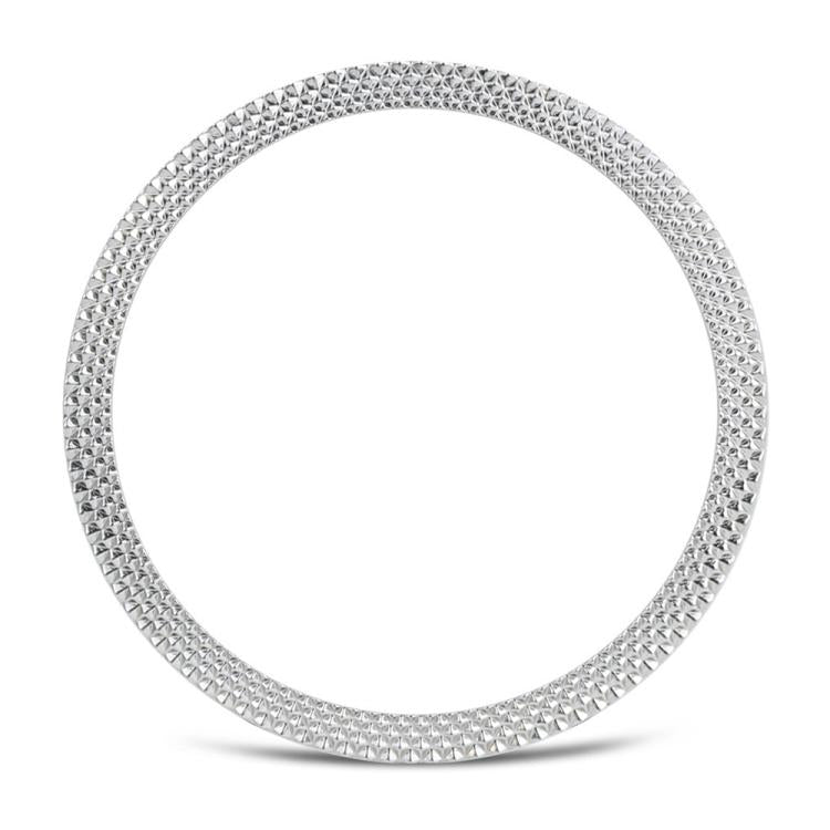 For Samsung Galaxy Watch8 40mm Rhombic Texture Bezel and Solid Color Stitched Silicone Watch Band(Black Silver) - free shipping - PMC TechLife - Order now!