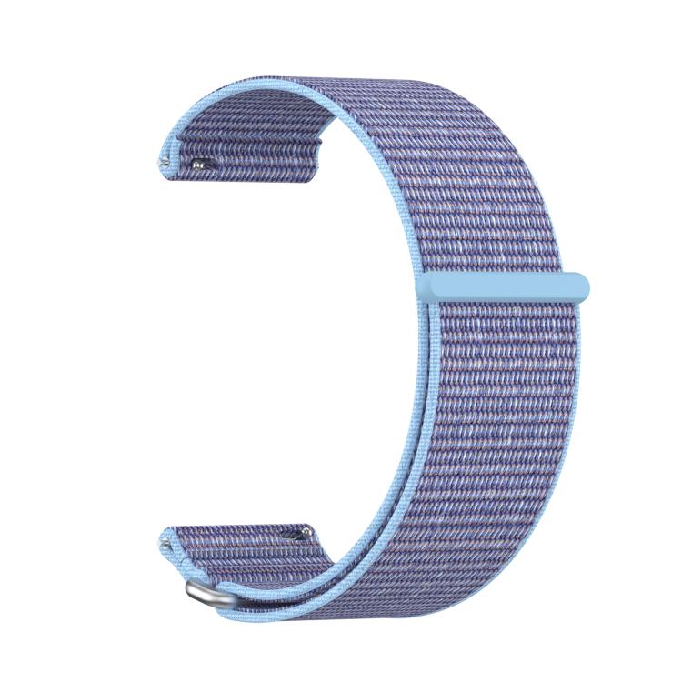 For Garmin Venu X1 Two Section Metal Ring Nylon Hook and Loop Fastener Watch Band(Azure Blue) - free shipping - PMC TechLife - Order now!