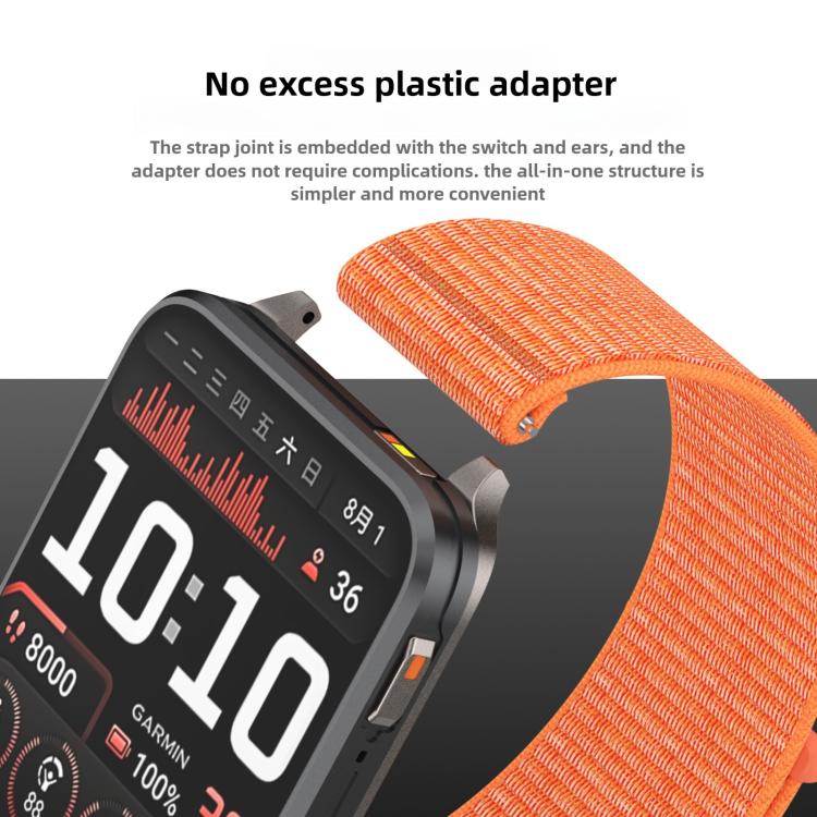 For Garmin Venu X1 Two Section Metal Ring Nylon Hook and Loop Fastener Watch Band(Cape Blue) - free shipping - PMC TechLife - Order now!