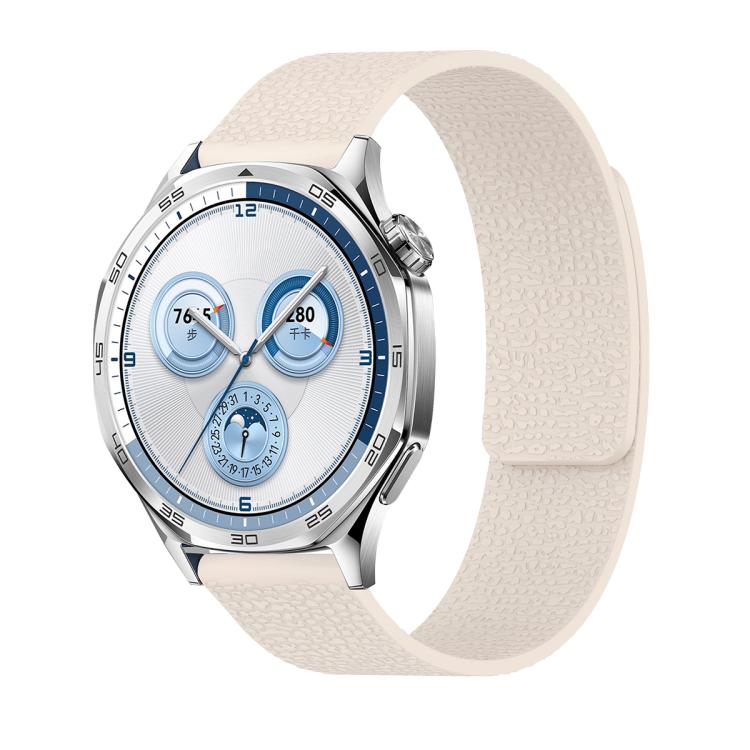 22mm Lychee Texture Soft Magnetic Silicone Watch Band(Starlight) - free shipping - PMC TechLife - Order now!
