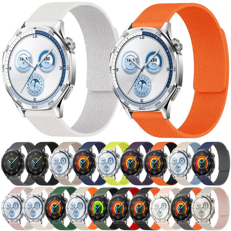 22mm Lychee Texture Soft Magnetic Silicone Watch Band(Starlight) - free shipping - PMC TechLife - Order now!