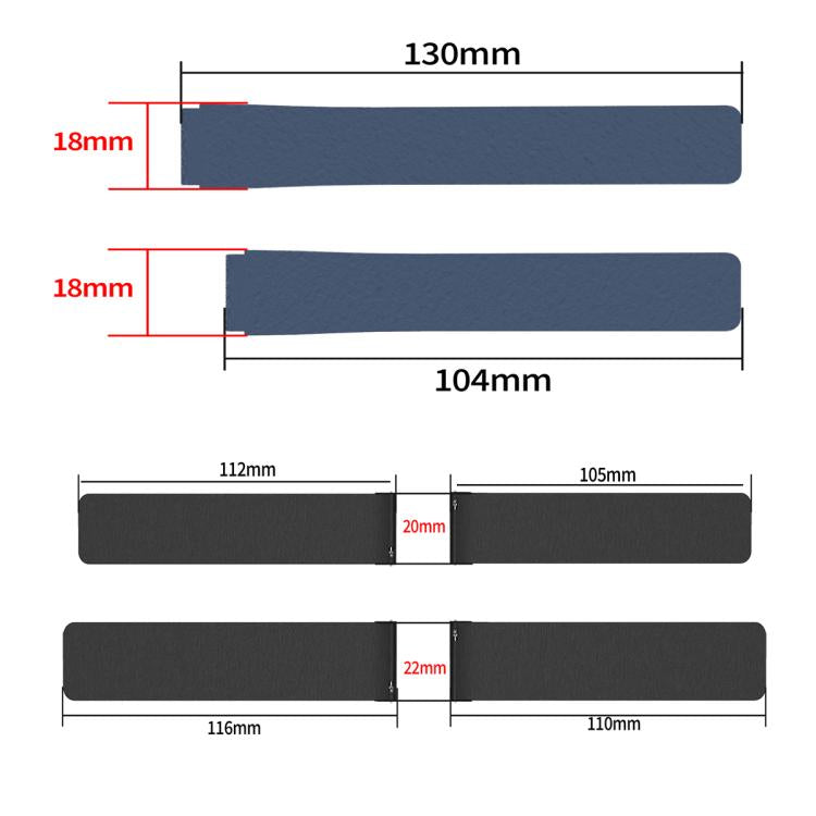 22mm Lychee Texture Soft Magnetic Silicone Watch Band(Gray Orange) - free shipping - PMC TechLife - Order now!