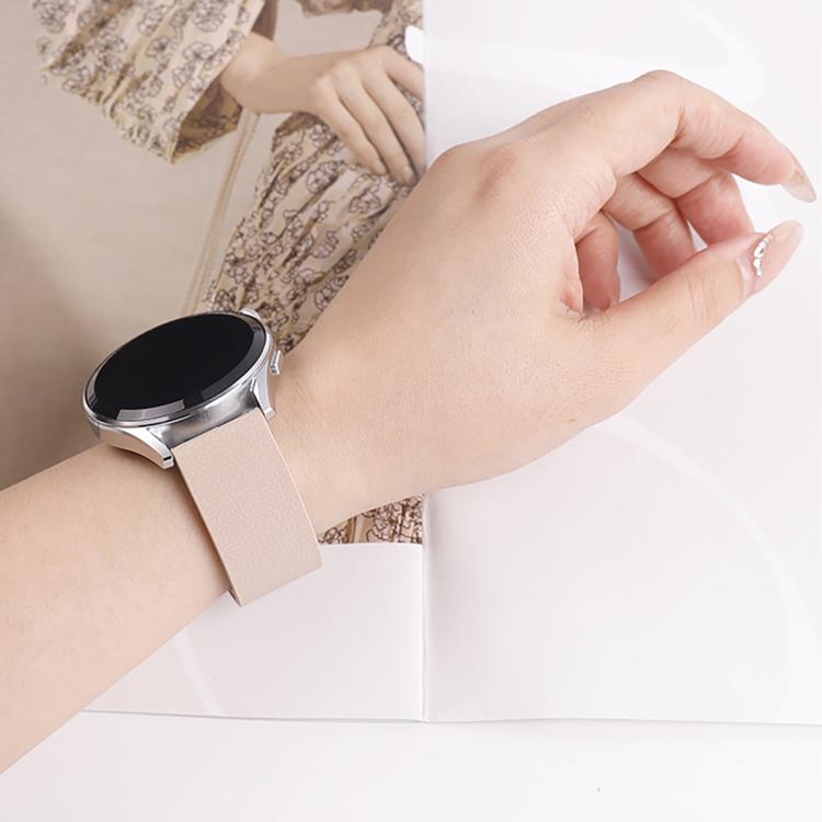 22mm Lychee Texture Soft Magnetic Silicone Watch Band(Gray Orange) - free shipping - PMC TechLife - Order now!