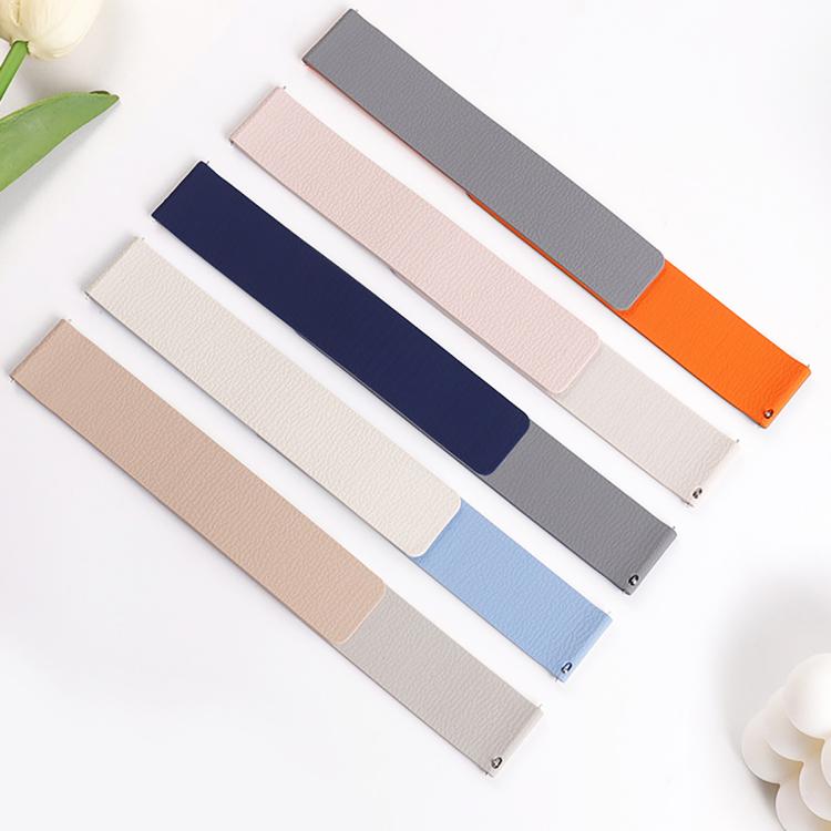 20mm Lychee Texture Soft Magnetic Silicone Watch Band(Black Orange) - free shipping - PMC TechLife - Order now!