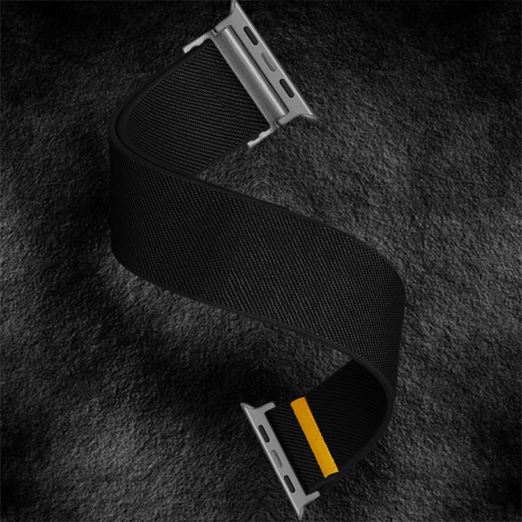 For Apple Watch 46mm / 49mm / 45mm / 44mm Adjustable Single Loop Elastic Nylon Watch Band(Black) - free shipping - PMC TechLife - Order now!