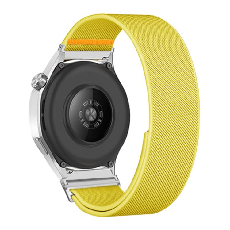 20mm Adjustable Single Loop Elastic Nylon Watch Band(Yellow) - free shipping - PMC TechLife - Order now!