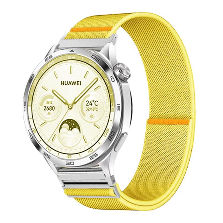 20mm Adjustable Single Loop Elastic Nylon Watch Band(Yellow) - free shipping - PMC TechLife - Order now!