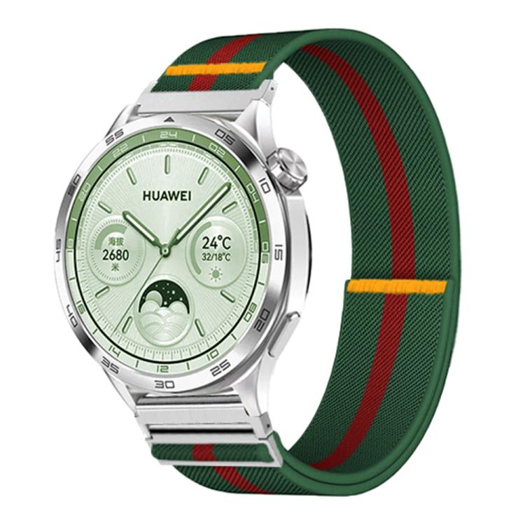 20mm Adjustable Single Loop Elastic Nylon Watch Band(Green Red) - free shipping - PMC TechLife - Order now!