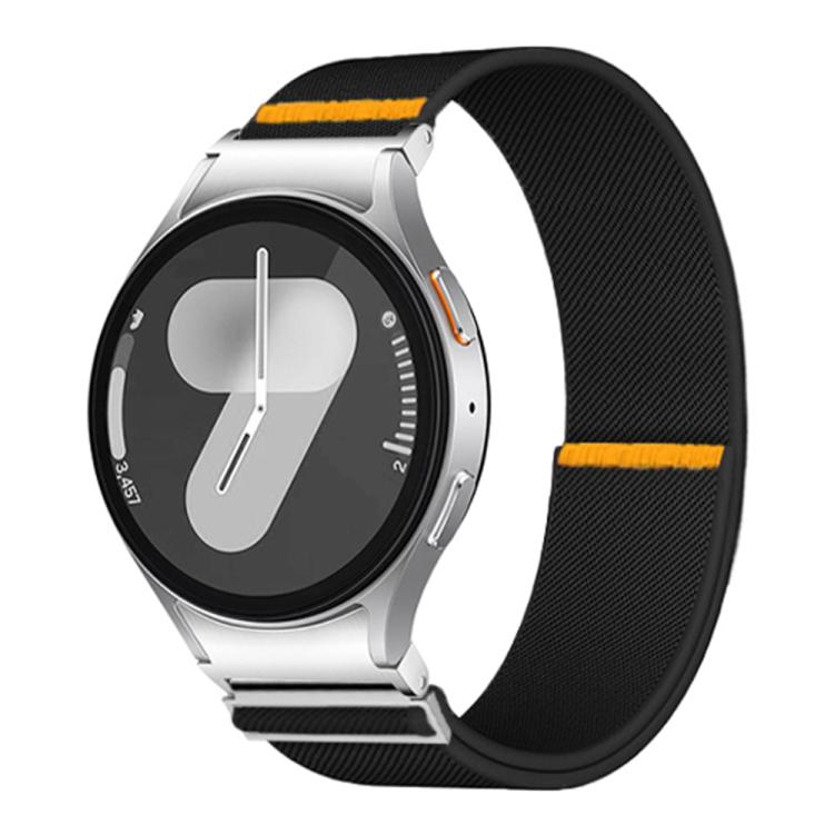For Samsung Galaxy Watch FE / 7 / 6 / 5 / 4 Adjustable Single Loop Elastic Nylon Watch Band(Black) - free shipping - PMC TechLife - Order now!