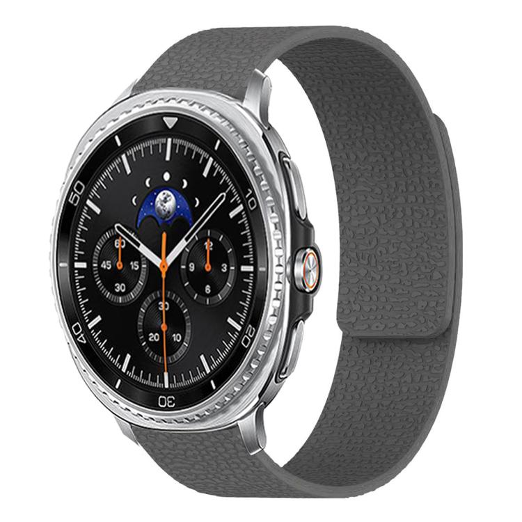 For Samsung Galaxy Watch8 / 8 Classic Lychee Texture Soft Magnetic Silicone Watch Band(Gray) - free shipping - PMC TechLife - Order now!