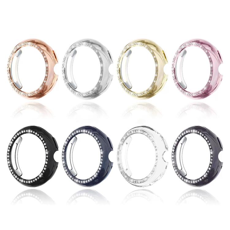 For Google Pixel Watch4 41mm Single Row Diamond Hollow PC Watch Protective Cover(Pink) - free shipping - PMC TechLife - Order now!