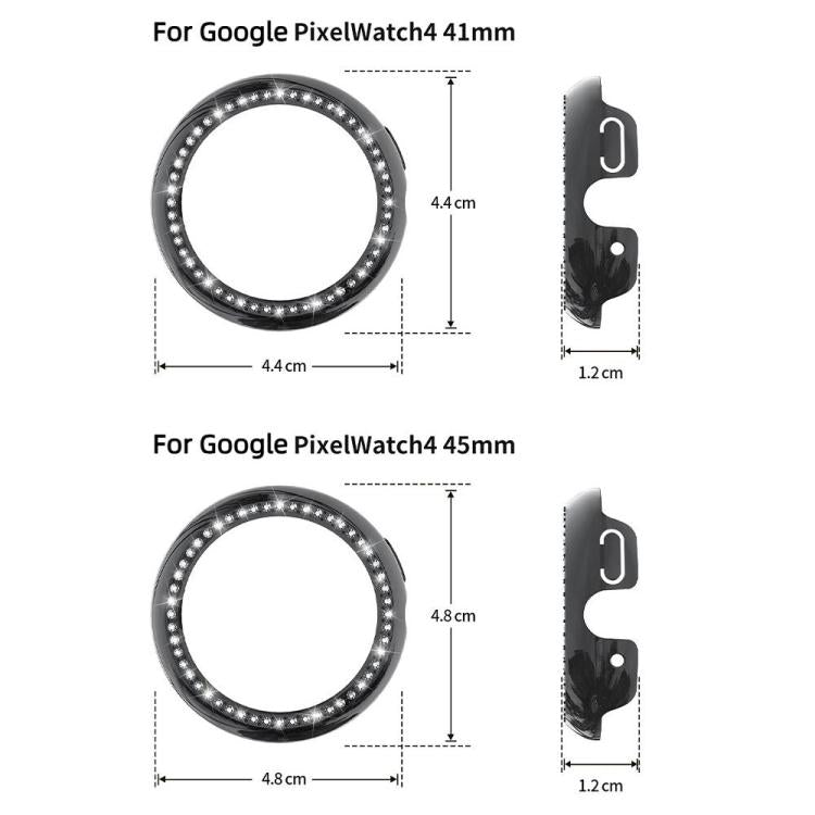 For Google Pixel Watch4 41mm Single Row Diamond Hollow PC Watch Protective Cover(Midnight Blue) - free shipping - PMC TechLife - Order now!