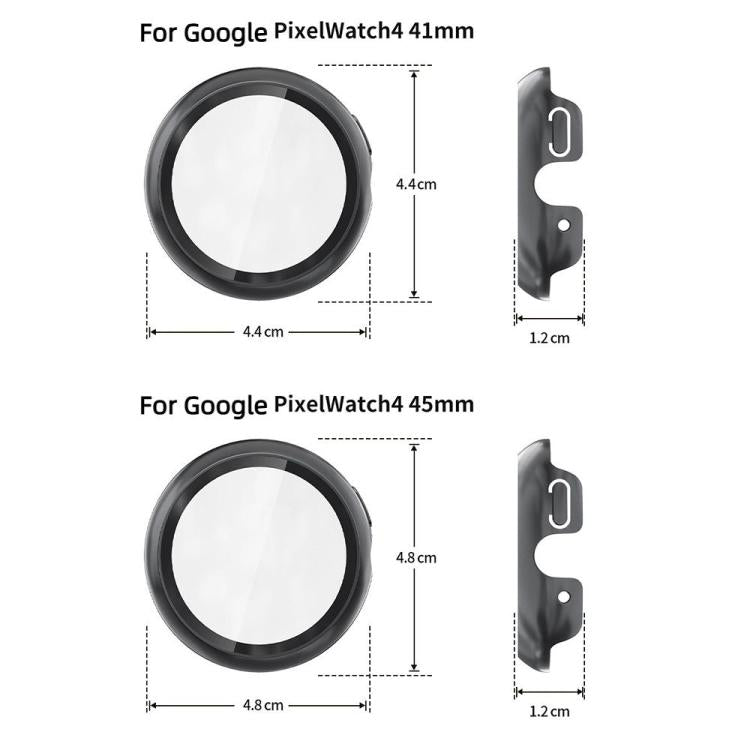For Google Pixel Watch4 45mm Tempered Film Integrated PC Watch Protective Cover(Transparent) - free shipping - PMC TechLife - Order now!