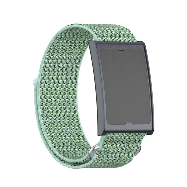 For Amazfit Helio Strap Metal Ring Two Sections Nylon Hook and Loop Fastener Watch Band(Aqua) - free shipping - PMC TechLife - Order now!