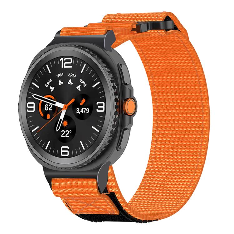 For Samsung Galaxy Watch8 / Watch8 Classic Two Sections Nylon Hook And Loop Fastener Watch Band(Orange) - free shipping - PMC TechLife - Order now!